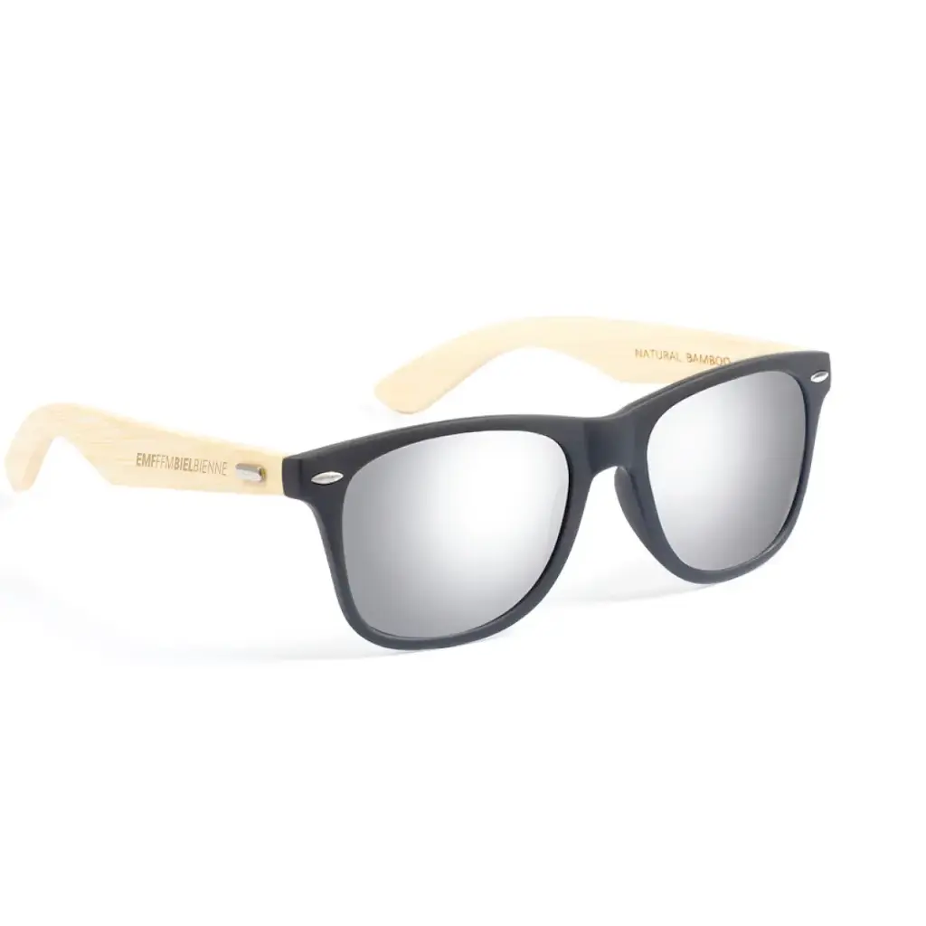 Lunettes de soleil FFM26,branches en bois, verres gris